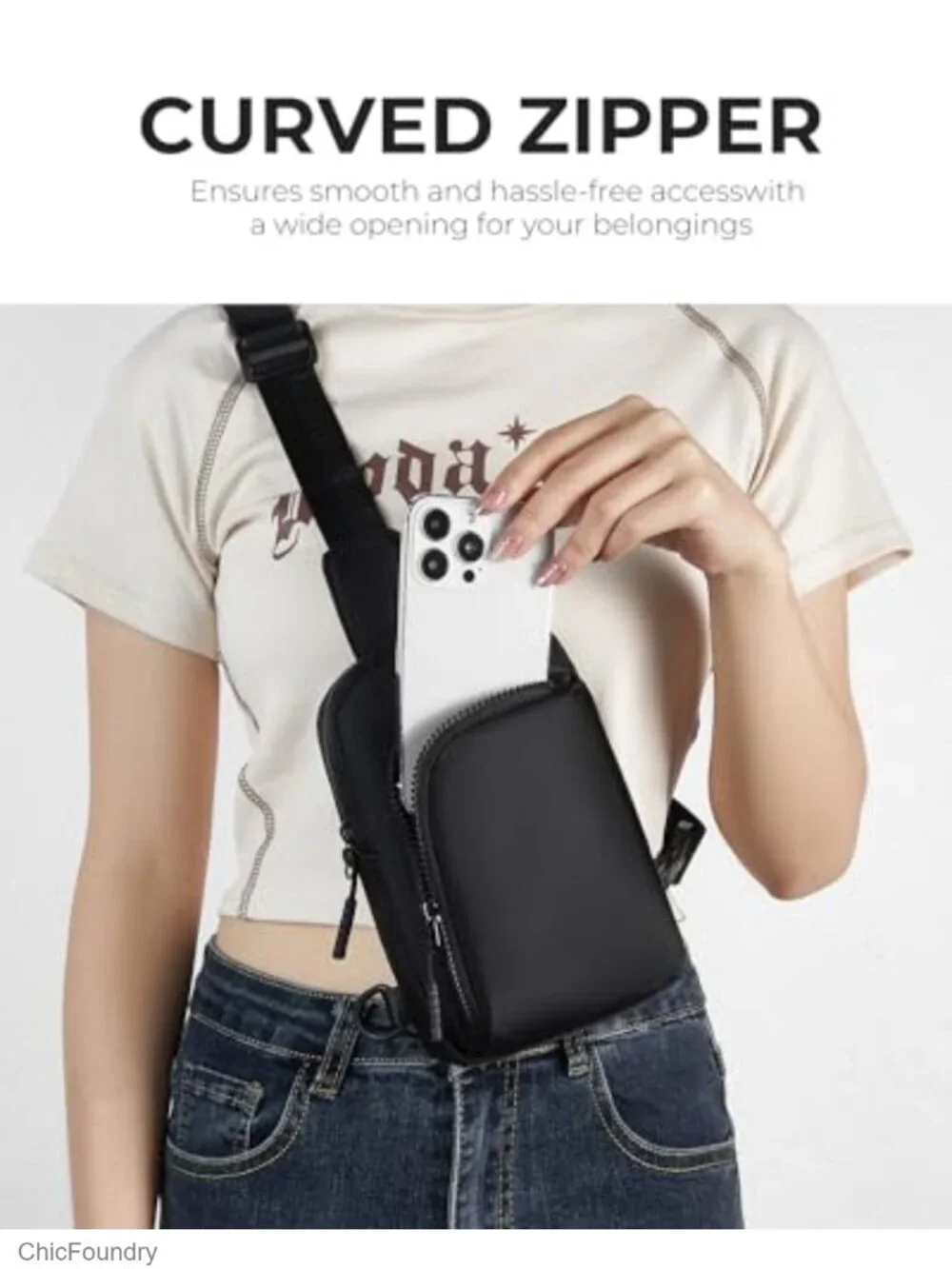 Small Crossbody Sling Bag with Extended Adjustable Strap